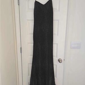 Trixxi Black Glitter Maxi Dress
